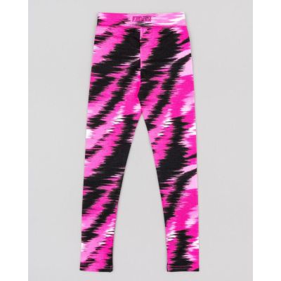 Losan LJGAP0601 23013 Leggings ragazza melange nero e fuxia