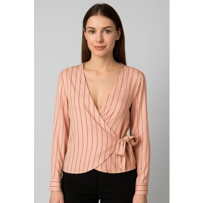 Nakd 1100-000832 Casacca rigata rosa-32