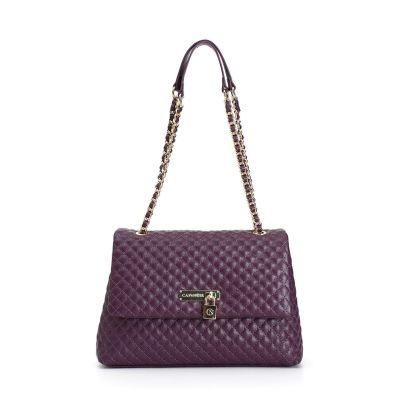 Cafènoir ZC0502 Borsa con pattina grande e con trapuntatura piccola a rombo