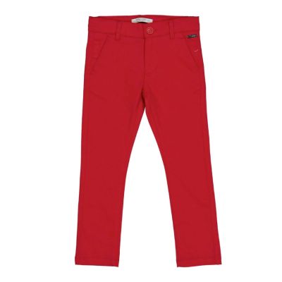 Trybeyond 999 82494 00 Pantaloni rossi lunghi strech in raso c/zip