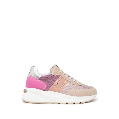 Sneakers NeroGiardini in camoscio e tessuto tecnico con inserti in pelle NeroGiardini E409852D