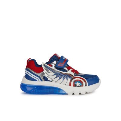 Sneaker Geox bambino ammortizzata e traspirante dal look sportivo dotata di luci integrate nella suola J45LBB