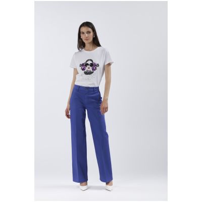 Pantaloni donna wide leg tinto capo JP0168