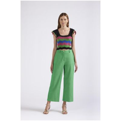 Pantaloni Cafènoir palazzo finto denim JP0184