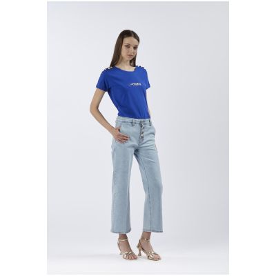 Jeans Cafènoir denim culotte con bottoniera JJ0144
