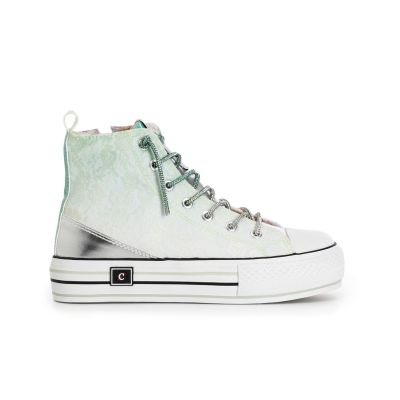 Sneakers Cafènoir mid caratterizzate da un particolare pizzo effetto colore degradé DM9125