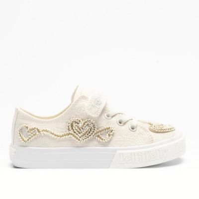 Sneakers Lelli Kelly bassa low in tela con ricami ad uncinetto ED4179