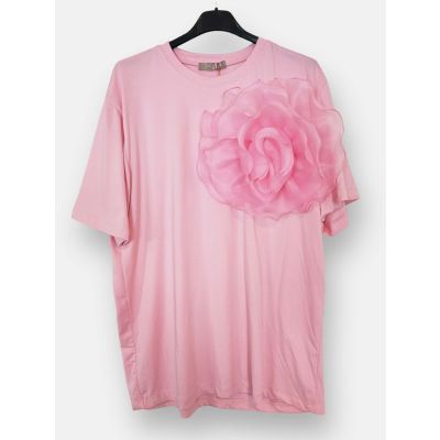 Tshirt donna con fiore maxy applicato 9206