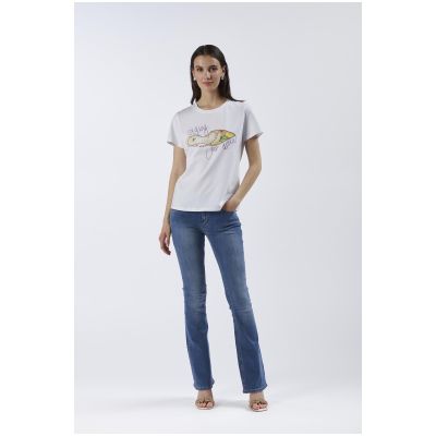 T-shirt Cafènoir con stampa scarpa JT0163