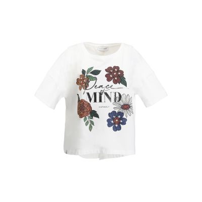T-shirt con scritta "peace of mind" JT0178