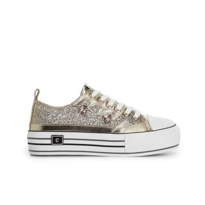 Sneakers donna in glitter e strass DM9129