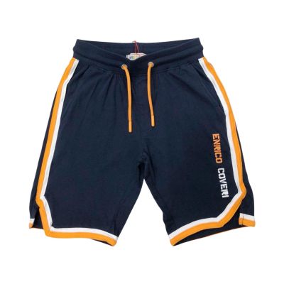 Short bermuda bambino cotone bicolore blu e arancio BR0065