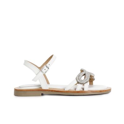 Sandali gilda Cafènoir in nappa con accessorio strass GC4014