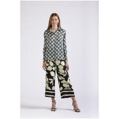 Camicia Cafènoir in satin di viscosa stampata JC0125