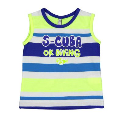 BIRBA 999 84066 00 Canotta neonato blu e verde acido