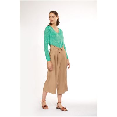 Maglia Cafènoir con manica lunga in filato di viscosa e filato lurex JM0072