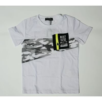 T-Shirt taschino mimetico manica corta YL-376 Hello Boy            
