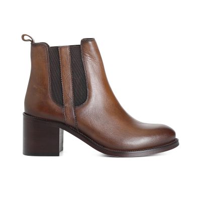 Tronchetto donna Cafènoir in pelle con elastici XR1035