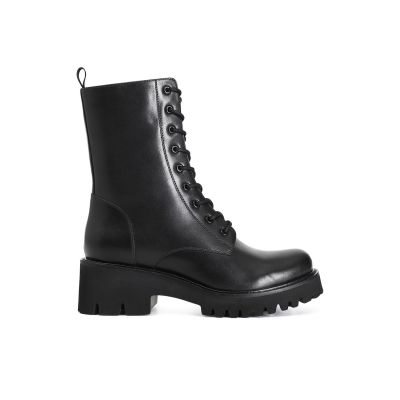 Stivaletto donna Cafènoir in pelle allacciato XV1071