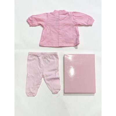 ELLEPI CO4311 completo jersey neonata rosa due pezzi