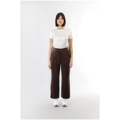 Pantaloni modello palazzo CafèNoir in ciniglia JF0078