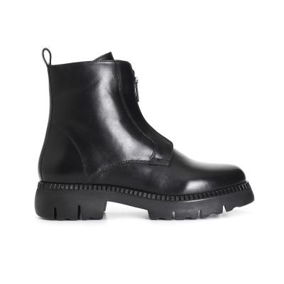 Tronchetto da donna Cafènoir  in pelle con cerniera interna e zip ornamentale EB1167