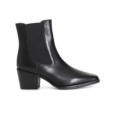 Tronchetto donna CafèNoir in pelle con elastico HB1002