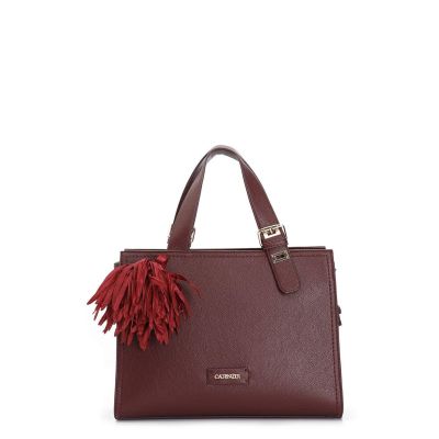 Borsa Tote CafèNoir con charm grande e fiore in tessuto JV0079