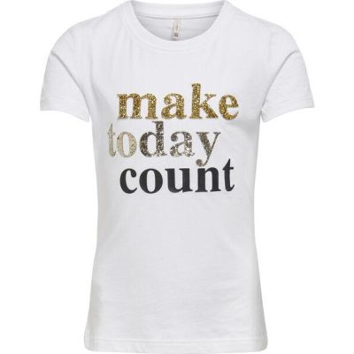 Only 15208955 T-shirt bambina con accessori luccicanti