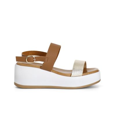 Sandali donna CafèNoir con doppia fascia bicolore XO5559