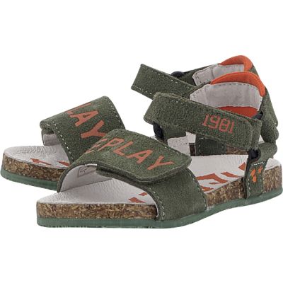 Replay GBX08 Sandalino verde camoscino con strappo