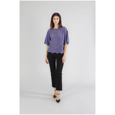 T-shirt CafèNoir con davanti in sangallo JT0238