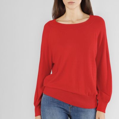 Maglia scollo a barca CafèNoir JM0260 in filato di viscosa