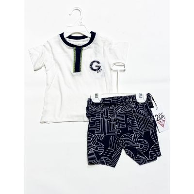 Guess I02G02 Set maglia e pantaloncino blu lavorato