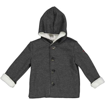 BIRBA 999 96818 00 Cardigan tessuto grigio con peloso bianco interno