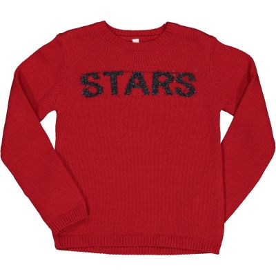 TRYBEYOND 999 96797 00 Maglia rossa con scritta lurex