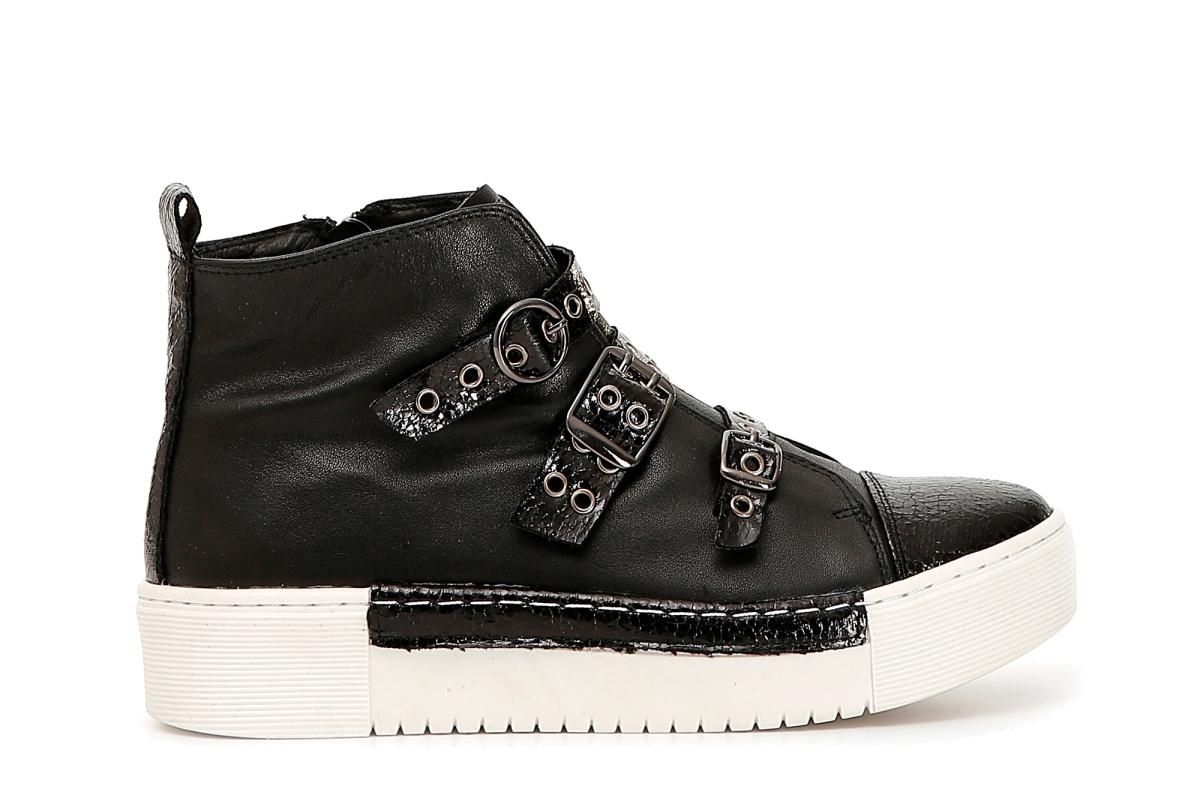 Caf noir DD133 Sneakers Tronchetti sportivi in vitello con fibbie