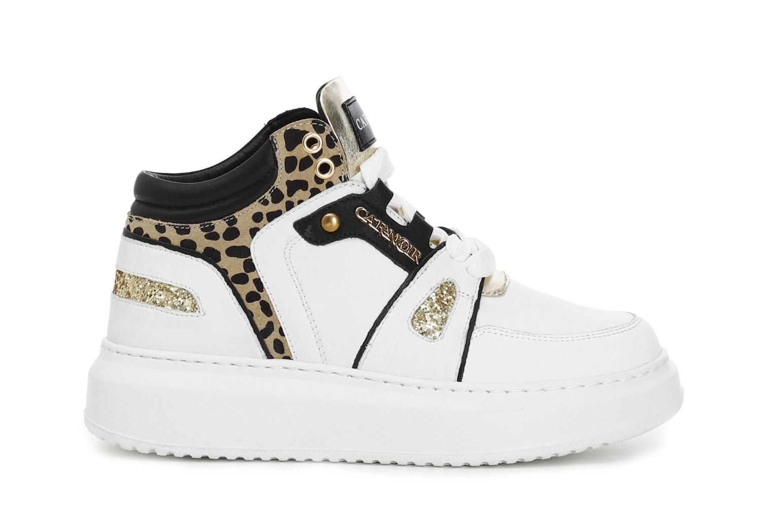 Caf noir DE1660 Sneakers in pelle con riporti maculati Vanities