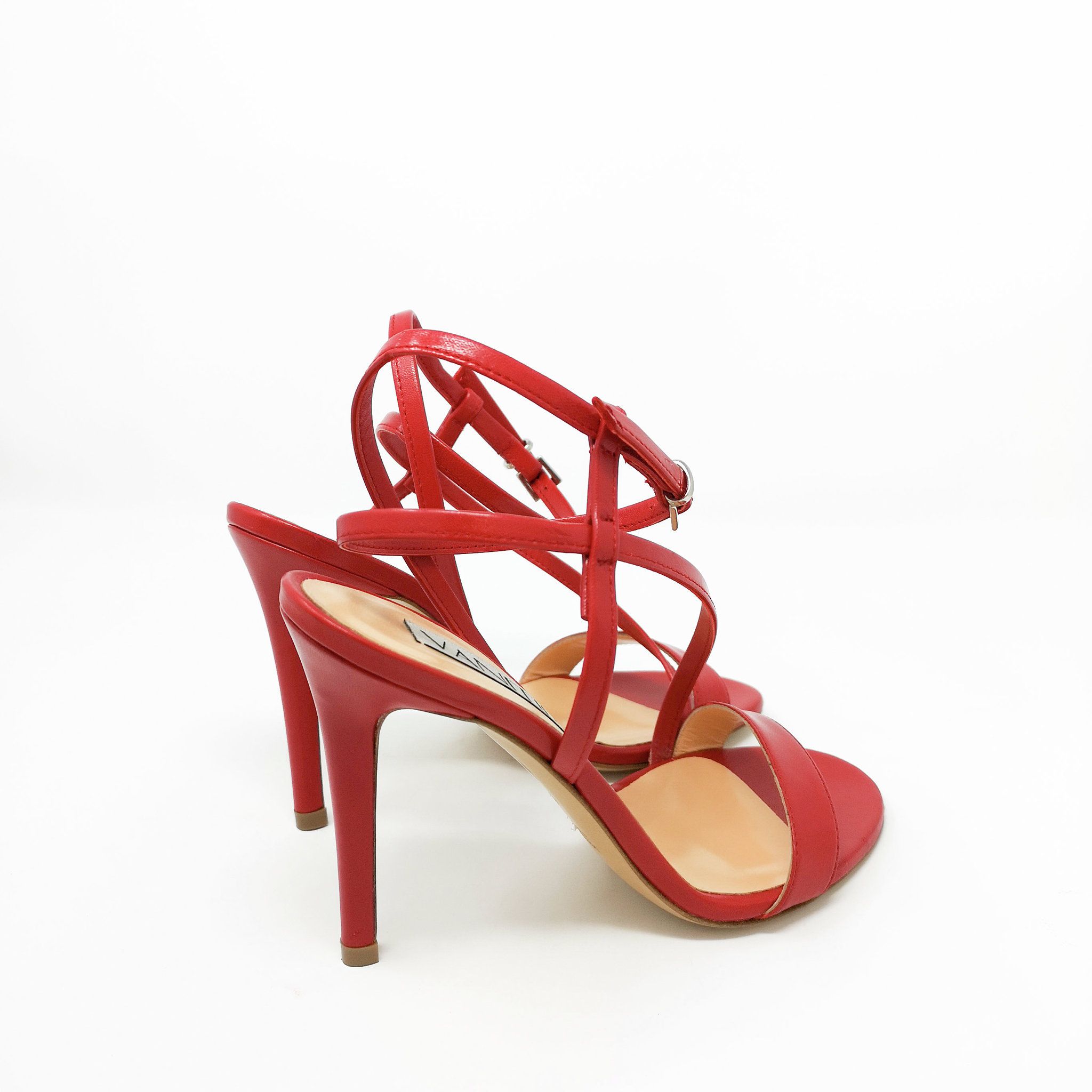 Sandalo rosso hotsell con tacco