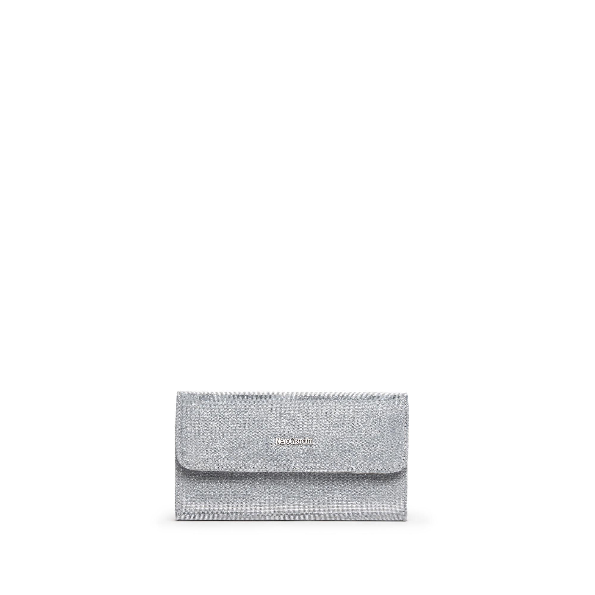 NeroGiardini E343008DE Borsa baguette realizzata in materiale tecnico glitter Vanities