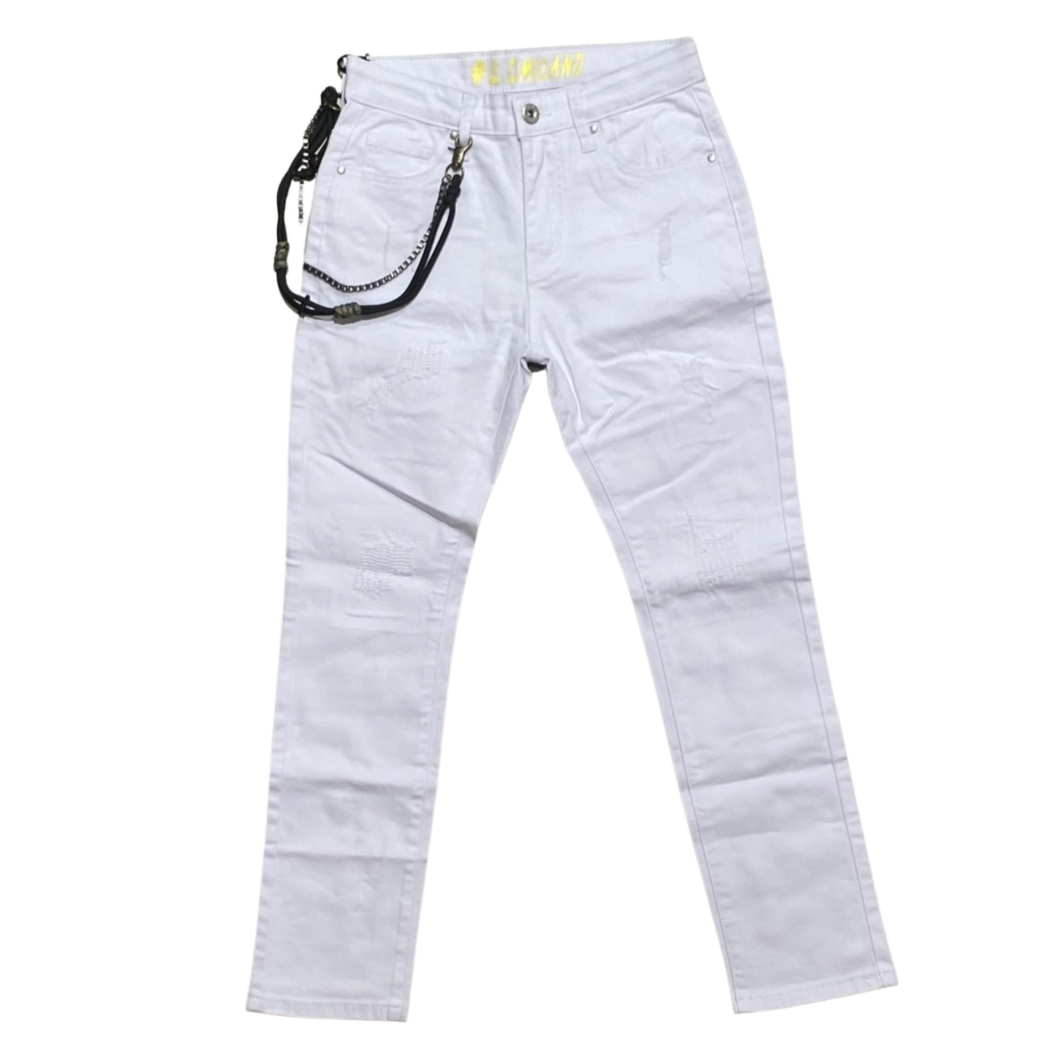 Pantalone online bianco jeans