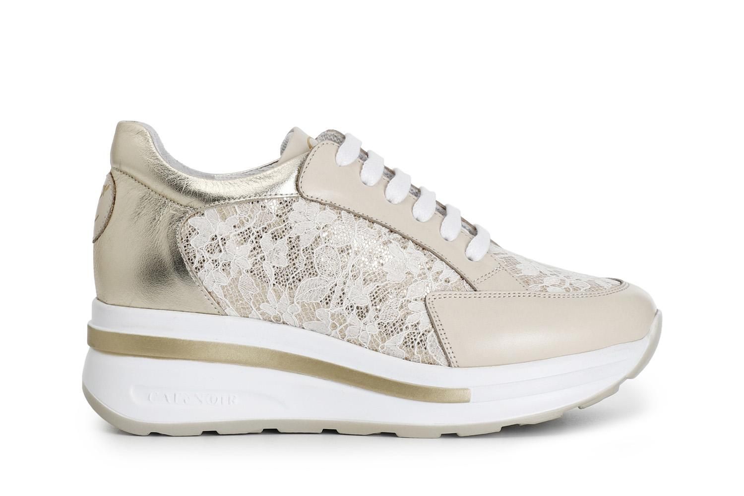Cafenoir DN1037 Sneakers in pelle e pizzo Vanities